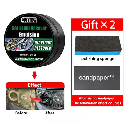 Car Headlight Restoration Polishing Kits Headlamp Scratch Remover Repair Cleaning Paste Remove Oxidation Headlight Polish Liquid